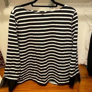 Jenna Lyons-Era J Crew Striped Tulle Top